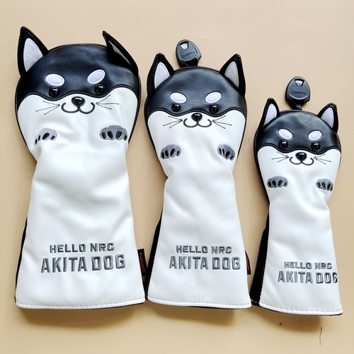 Black akita dog golf club - akita,