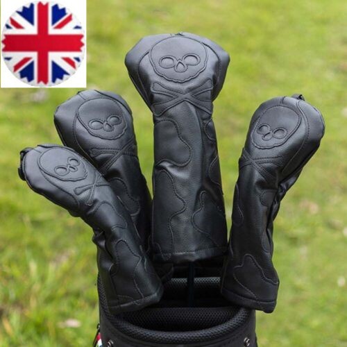 Black golf skull driver - black,