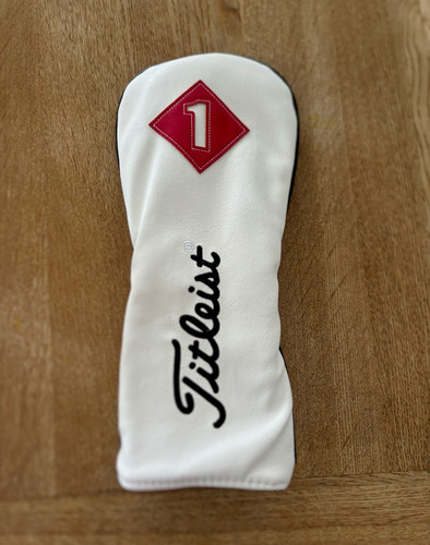 Driver headcover white with - white,